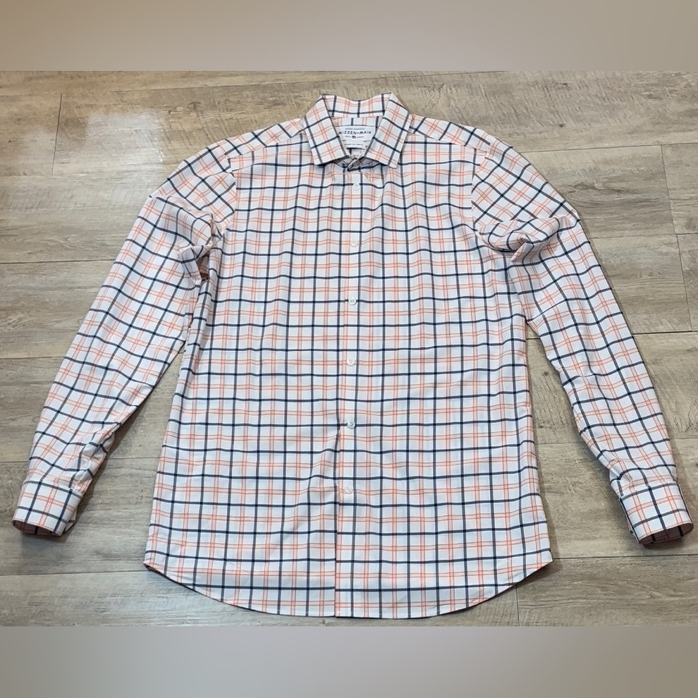 Mizzen + Main Men’s Lightweight Leeward Performance Dress Shirt XL Tall Trim